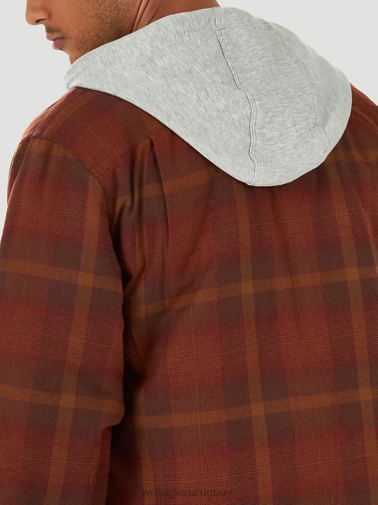 rojo Wrangler hombres Authentics chaqueta estilo camisa de franela acolchada ropa F8J4V393