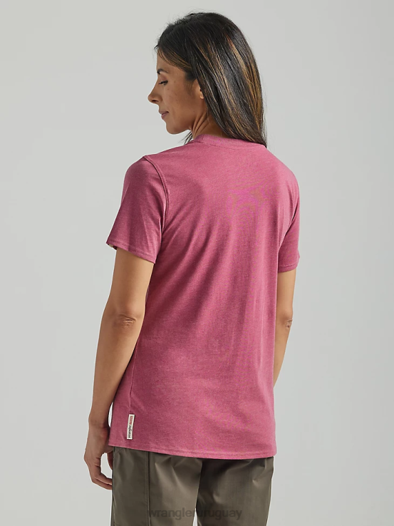 rosa seca Wrangler mujer Camiseta de rendimiento de manga corta Riggs Workwear ropa F8J4V879