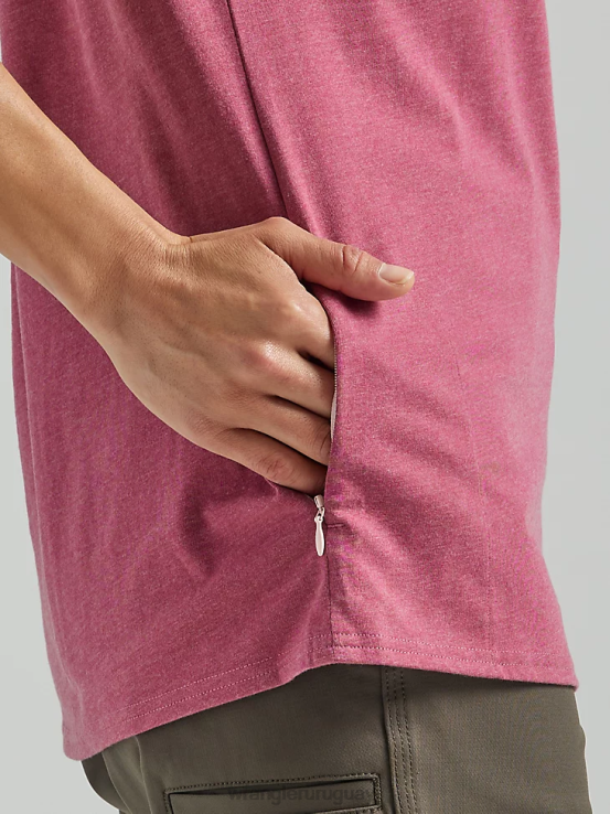 rosa seca Wrangler mujer Camiseta de rendimiento de manga corta Riggs Workwear ropa F8J4V879