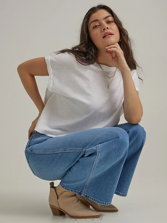 sin intenciones Wrangler mujer worldwide 661 jeans de pernera ancha y talle alto ropa F8J4V773