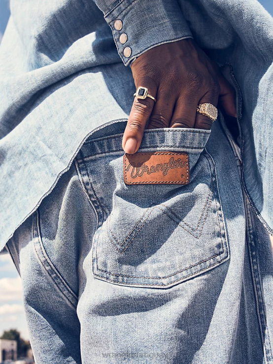 sol azul Wrangler hombres vaqueros holgados Heritage Redding ropa F8J4V187