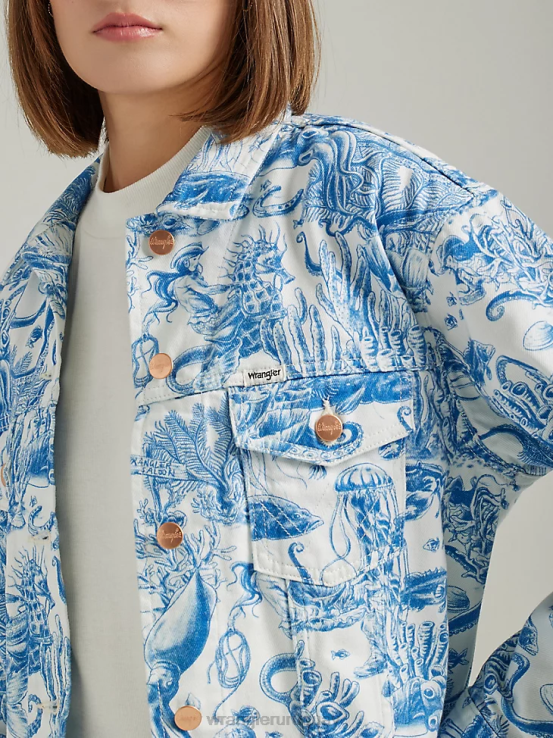 sombra helada Wrangler mujer chaqueta vaquera occidental ropa F8J4V856