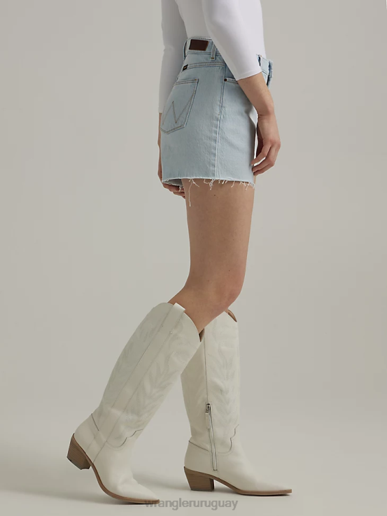 sueño azul Wrangler mujer shorts de talle alto hasta la mitad del muslo ropa F8J4V825