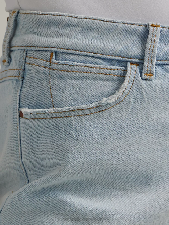 sueño azul Wrangler mujer shorts de talle alto hasta la mitad del muslo ropa F8J4V825