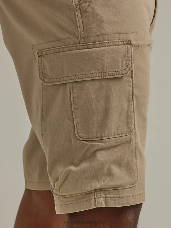tela asargada Wrangler hombres pantalón corto cargo apilado premium de cinco estrellas ropa F8J4V529