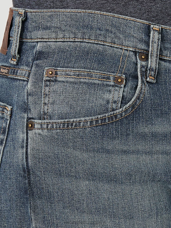 tinte gris Wrangler hombres jeans flexibles de ajuste relajado ropa F8J4V171