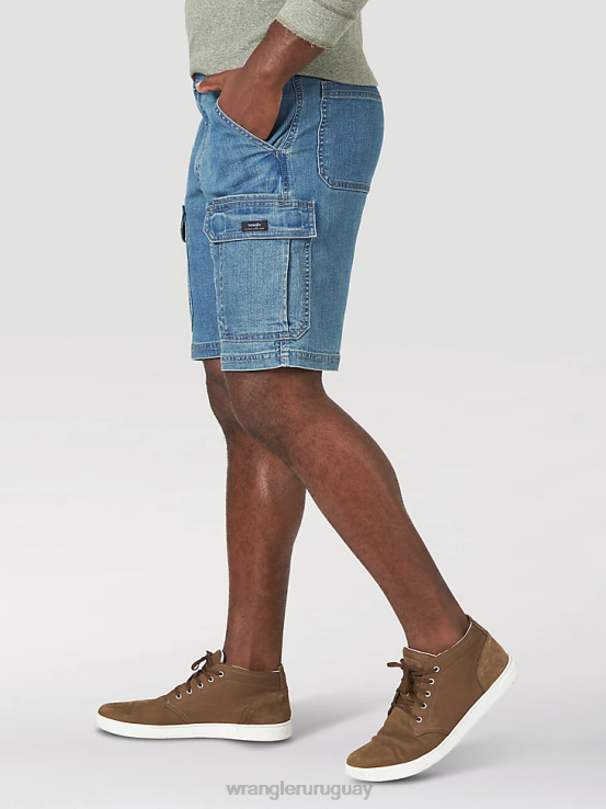tinte medio Wrangler hombres pantalones cortos cargo elásticos auténticos ropa F8J4V558