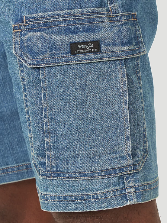 tinte medio Wrangler hombres pantalones cortos cargo elásticos auténticos ropa F8J4V558
