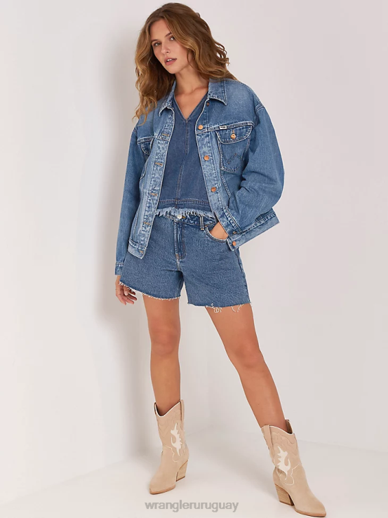 topacio Wrangler mujer shorts de talle alto hasta la mitad del muslo ropa F8J4V827