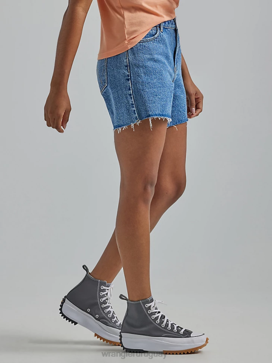 topacio Wrangler mujer shorts de talle alto hasta la mitad del muslo ropa F8J4V827