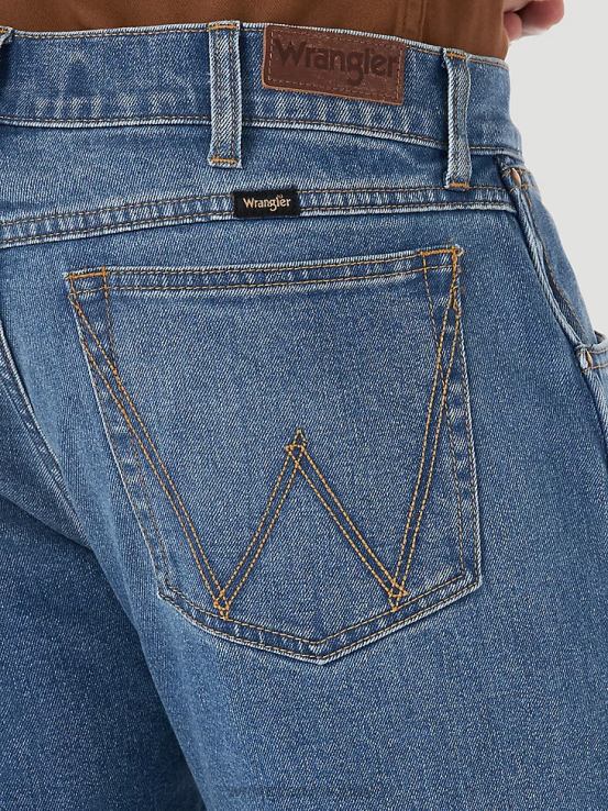trama Wrangler hombres Vaqueros ajustados y rectos con diseño flexible para cualquier clima ropa F8J4V177