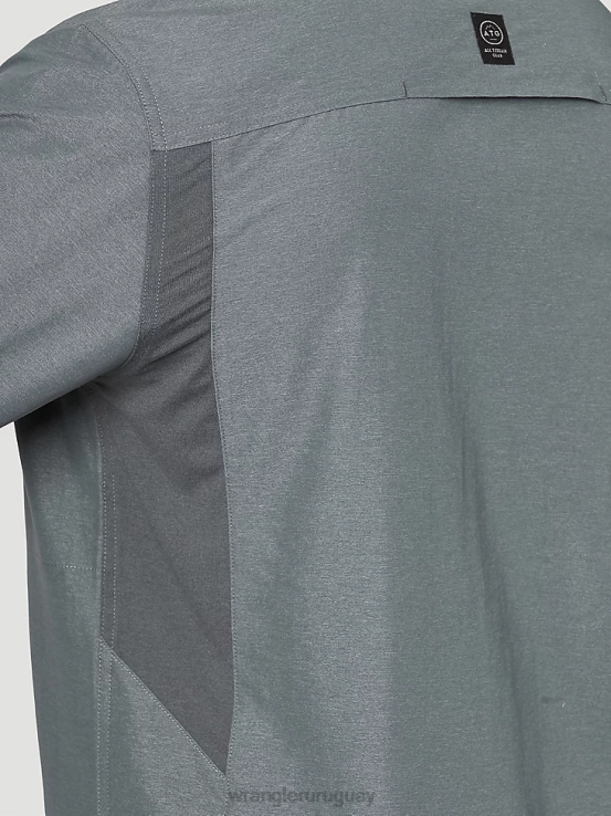 turbulencia Wrangler hombres camisa atg mezcla de materiales ropa F8J4V380