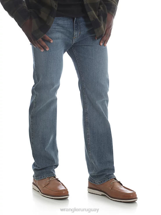 lápida sepulcral Wrangler hombres jeans de corte recto con flexión de mezclilla premium de cinco estrellas para mayor comodidad ropa F8J4V193