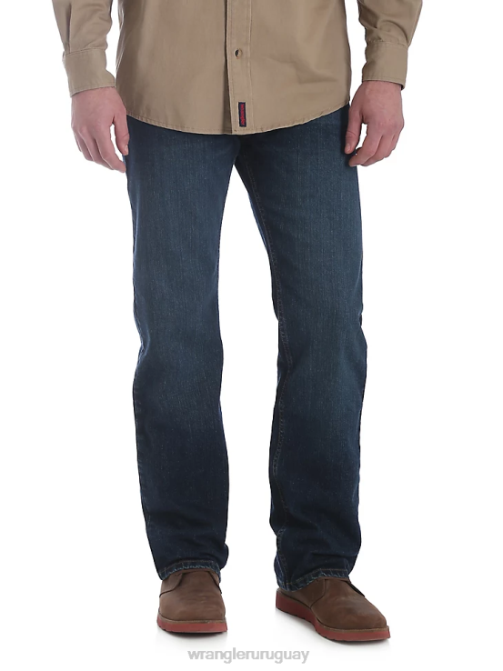 metro Wrangler hombres jeans de corte recto con flexión de mezclilla premium de cinco estrellas para mayor comodidad ropa F8J4V194