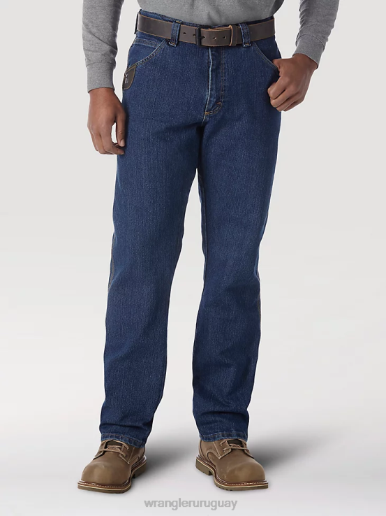 piedra media Wrangler hombres Vaqueros de cinco bolsillos con comodidad avanzada y ropa de trabajo Riggs ropa F8J4V669