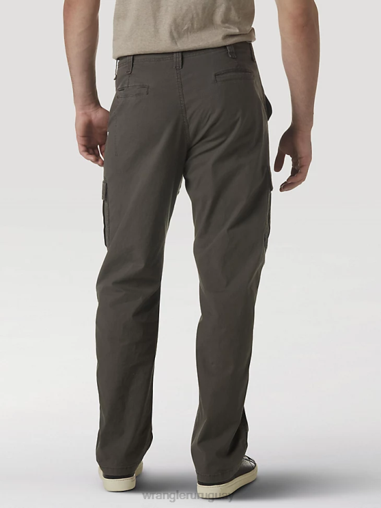 verde oliva Wrangler hombres pantalón cargo flexible de ajuste relajado premium de cinco estrellas ropa F8J4V221