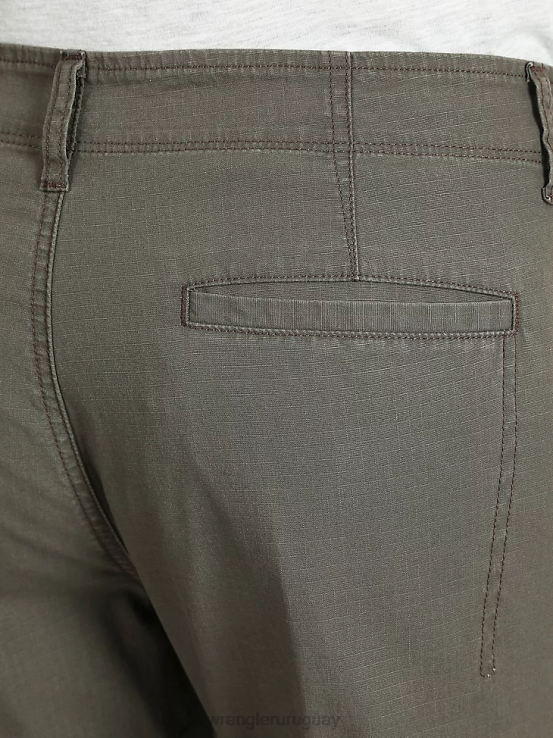 verde oliva Wrangler hombres pantalón cargo flexible de ajuste relajado premium de cinco estrellas ropa F8J4V221