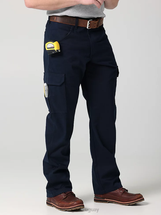 zafiro oscuro Wrangler hombres pantalón cargo de sarga para trabajo ropa F8J4V690