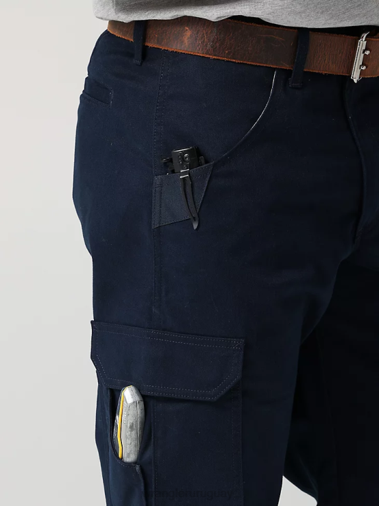 zafiro oscuro Wrangler hombres pantalón cargo de sarga para trabajo ropa F8J4V690