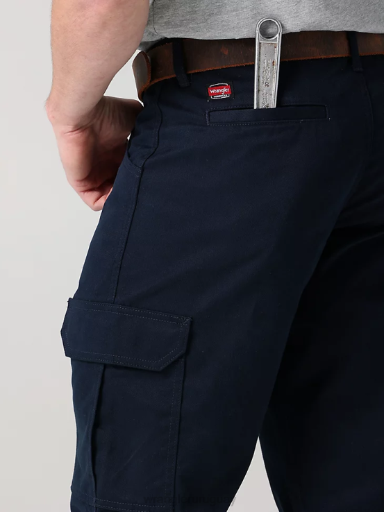 zafiro oscuro Wrangler hombres pantalón cargo de sarga para trabajo ropa F8J4V690