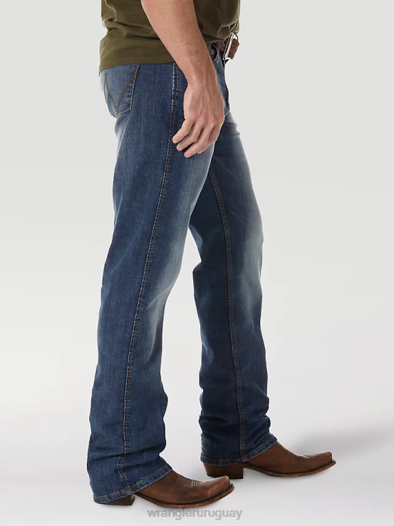 álamo de Virginia Wrangler hombres jeans retro ajustados con pernera recta ropa F8J4V34