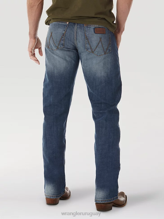 álamo de Virginia Wrangler hombres jeans retro ajustados con pernera recta ropa F8J4V34