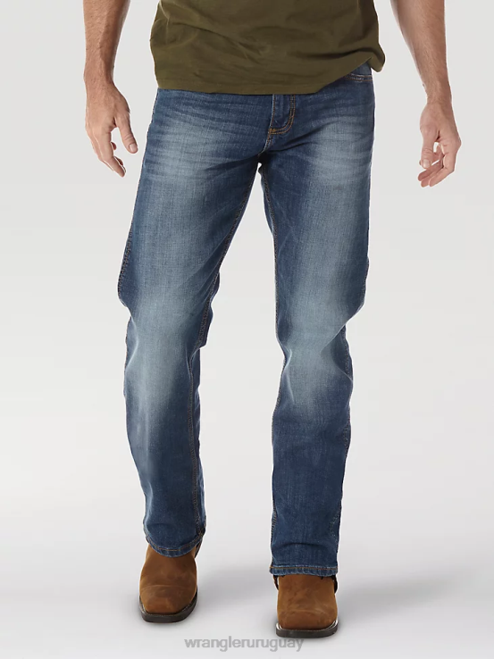 álamo de Virginia Wrangler hombres jeans retro ajustados con pernera recta ropa F8J4V34