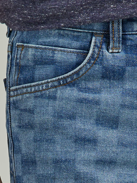 índigo Wrangler Niños shorts de mezclilla a cuadros ropa F8J4V1038