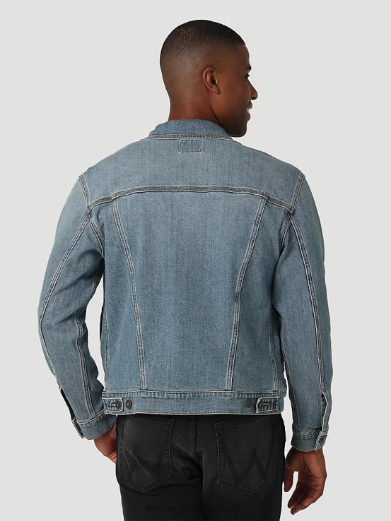 índigo vintage Wrangler hombres chaqueta estilo camionero de mezclilla clásica ropa F8J4V612