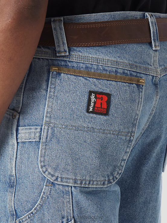 índigo vintage Wrangler hombres riggs ropa de trabajo carpintero corto ropa F8J4V543