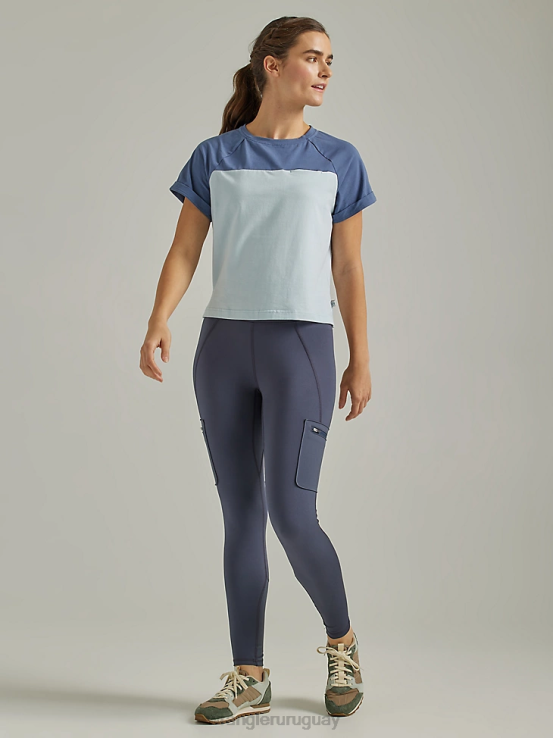 índigo vintage Wrangler mujer atg por camiseta de brújula ropa F8J4V875