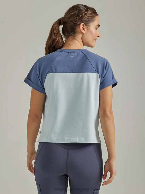 índigo vintage Wrangler mujer atg por camiseta de brújula ropa F8J4V875